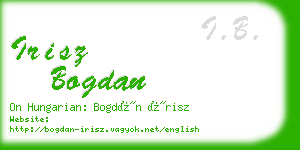 irisz bogdan business card